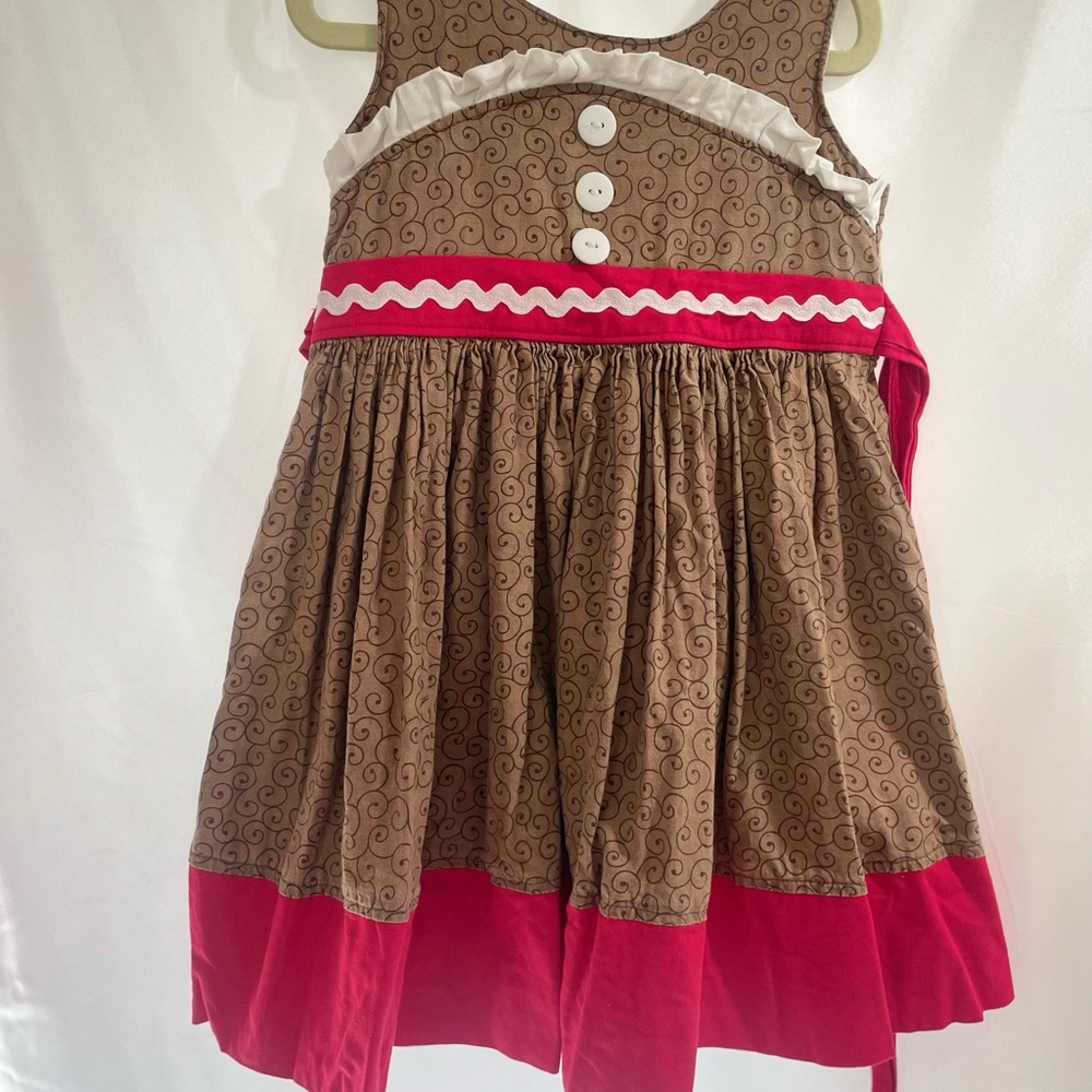 Gingerbread Christmas vintage dress